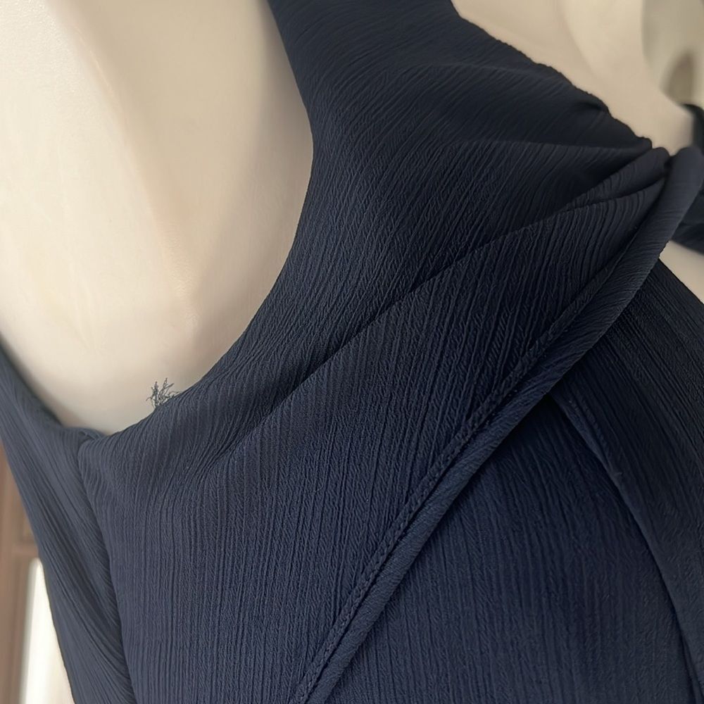 Badgley Mischka Navy Petunia Gown, Maxi, Excellent, Size 2 - Picture 13 of 16